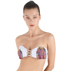 African Fabrics Fabrics Of Africa Front Fabrics Of Africa Back Twist Bandeau Bikini Top by dlmcguirt