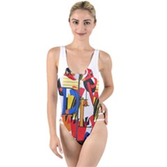 Dlm Front Dlm Back High Leg Strappy Swimsuit by dlmcguirt