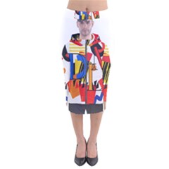 Dlm Front Dlm Back Velvet Midi Pencil Skirt by dlmcguirt