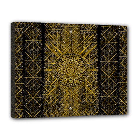 Stars For A Cool Medieval Golden Star Canvas 14  X 11  (stretched) by pepitasart