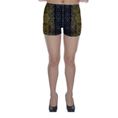 Stars For A Cool Medieval Golden Star Skinny Shorts by pepitasart