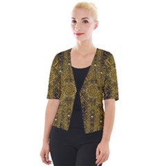 Stars For A Cool Medieval Golden Star Cropped Button Cardigan by pepitasart