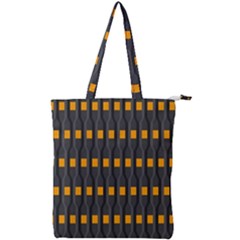 Pattern Illustrations Plaid Double Zip Up Tote Bag by HermanTelo