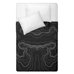 Black topography Duvet Cover Double Side (Single Size)