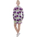 Purple Flower Women s Long Sleeve Casual Dress View2