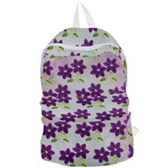 Purple Flower Foldable Lightweight Backpack