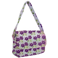 Purple Flower Courier Bag