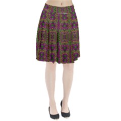 Peacock Lace In The Nature Pleated Skirt by pepitasart