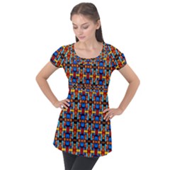 Ab 75 Puff Sleeve Tunic Top by ArtworkByPatrick