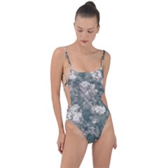 Beauty Floral Scene Photo Tie Strap One Piece Swimsuit by dflcprintsclothing