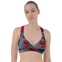 Wonderful Crow On A Heart Sweetheart Sports Bra