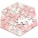 Degrade Rose/Blanc Wooden Puzzle Hexagon View2