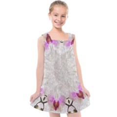 Aquarelle Orchidée Kids  Cross Back Dress