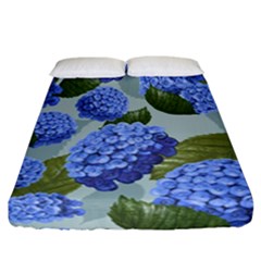 Hydrangea  Fitted Sheet (california King Size) by Sobalvarro