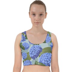 Hydrangea  Velvet Racer Back Crop Top by Sobalvarro