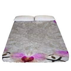 Orchidées Fleurs Abstrait Fitted Sheet (King Size)