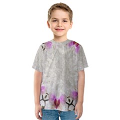 Orchidées Fleurs Abstrait Kids  Sport Mesh Tee