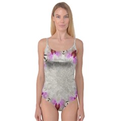 Orchidées Fleurs Abstrait Camisole Leotard 