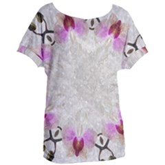 Orchidées Fleurs Abstrait Women s Oversized Tee