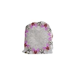 Orchidées Fleurs Abstrait Drawstring Pouch (XS)