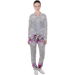 Orchidées Fleurs Abstrait Casual Jacket and Pants Set