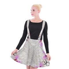 Orchidées Fleurs Abstrait Suspender Skater Skirt