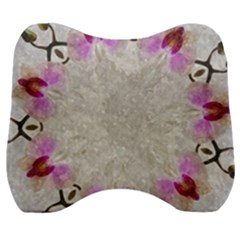 Orchidées Fleurs Abstrait Velour Head Support Cushion