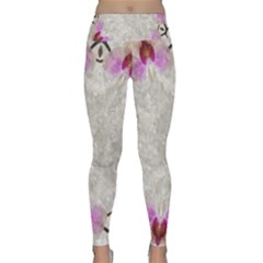 Orchidées Fleurs Abstrait Lightweight Velour Classic Yoga Leggings