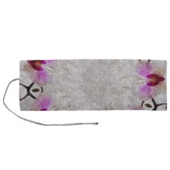 Orchidées Fleurs Abstrait Roll Up Canvas Pencil Holder (M)