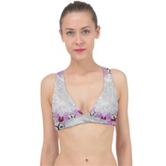 Orchidées Fleurs Abstrait Classic Banded Bikini Top