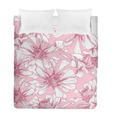 Pink Flowers Duvet Cover Double Side (full/ Double Size) by Sobalvarro