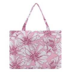 Pink Flowers Medium Tote Bag by Sobalvarro