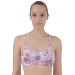 Pink Flowers Line Them Up Sports Bra by Sobalvarro