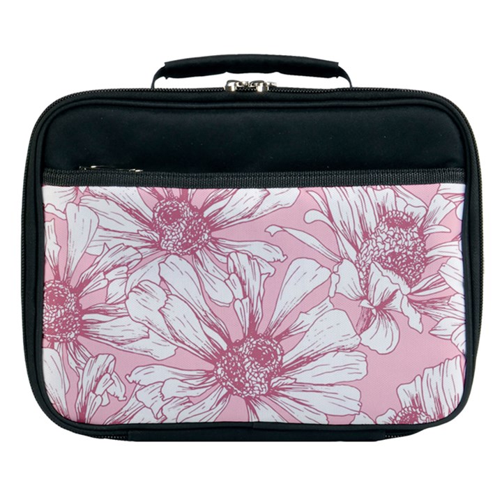 Pink flowers Lunch Bag