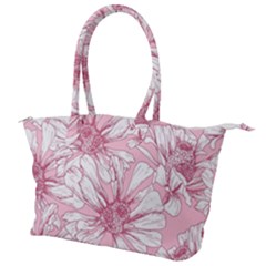 Pink Flowers Canvas Shoulder Bag by Sobalvarro