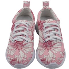 Pink Flowers Kids Athletic Shoes by Sobalvarro