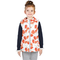 Pattern Coquelicots  Kids  Hooded Puffer Vest