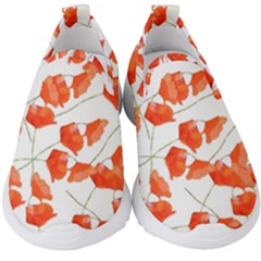 Pattern Coquelicots  Kids  Slip On Sneakers by kcreatif