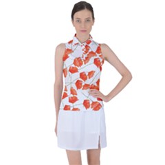 Pattern Coquelicots  Women’s Sleeveless Polo by kcreatif