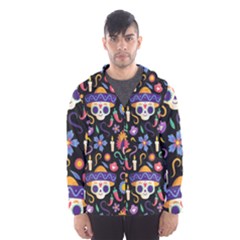 Dia De Los Muertos Men s Hooded Windbreaker by Sobalvarro