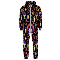 Dia De Los Muertos Hooded Jumpsuit (men)  by Sobalvarro