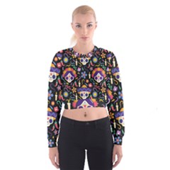 Dia De Los Muertos Cropped Sweatshirt by Sobalvarro