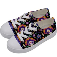 Dia De Los Muertos Kids  Low Top Canvas Sneakers by Sobalvarro