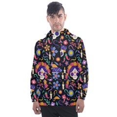 Dia De Los Muertos Men s Front Pocket Pullover Windbreaker by Sobalvarro