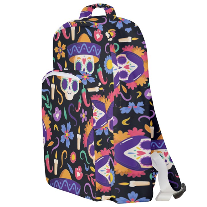 Dia de los muertos Double Compartment Backpack