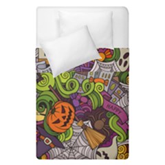 Halloween Doodle Vector Seamless Pattern Duvet Cover Double Side (single Size) by Sobalvarro