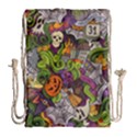 Halloween Doodle Vector Seamless Pattern Drawstring Bag (Large) View2