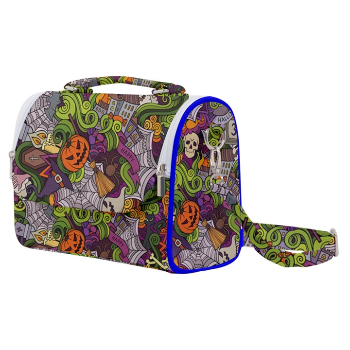 Halloween Doodle Vector Seamless Pattern Satchel Shoulder Bag