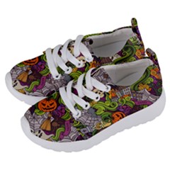 Halloween Doodle Vector Seamless Pattern Kids  Lightweight Sports Shoes by Sobalvarro