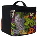 Halloween Doodle Vector Seamless Pattern Make Up Travel Bag (Big) View1